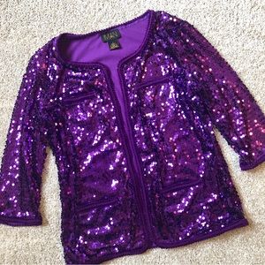 Purple Sequins blazer